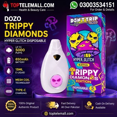 Dozo Trippy Diamonds Hyper Glitch Disposable in Pakistan