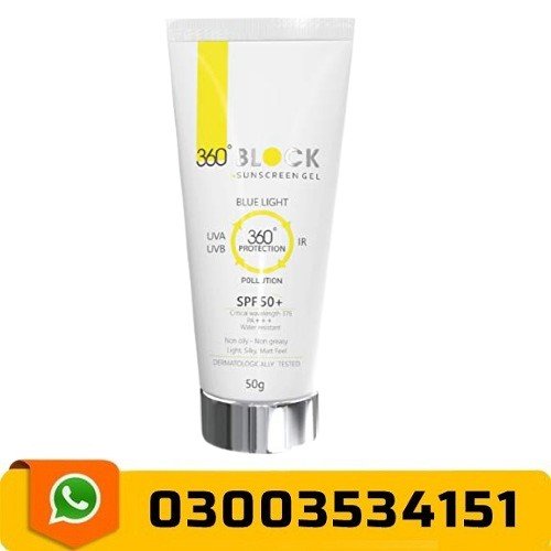 360 Block Sunscreen Gel SPF 50+ in Pakistan